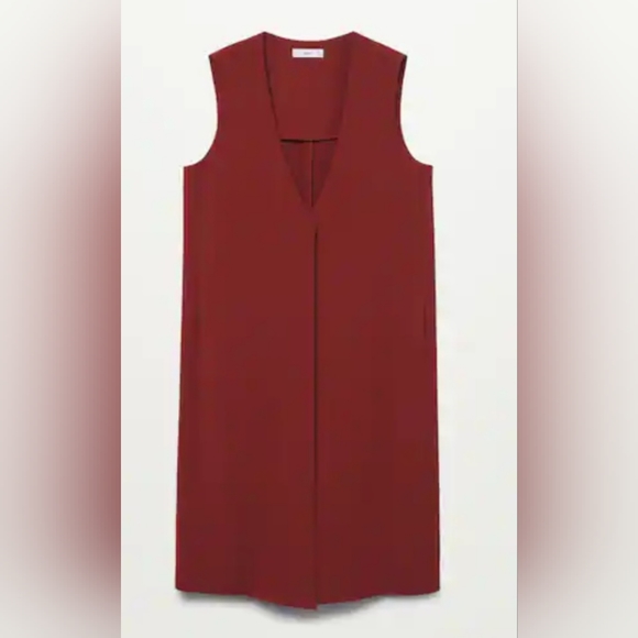 Mango Exclusive collection red sleeveless cardigan - Picture 3 of 3